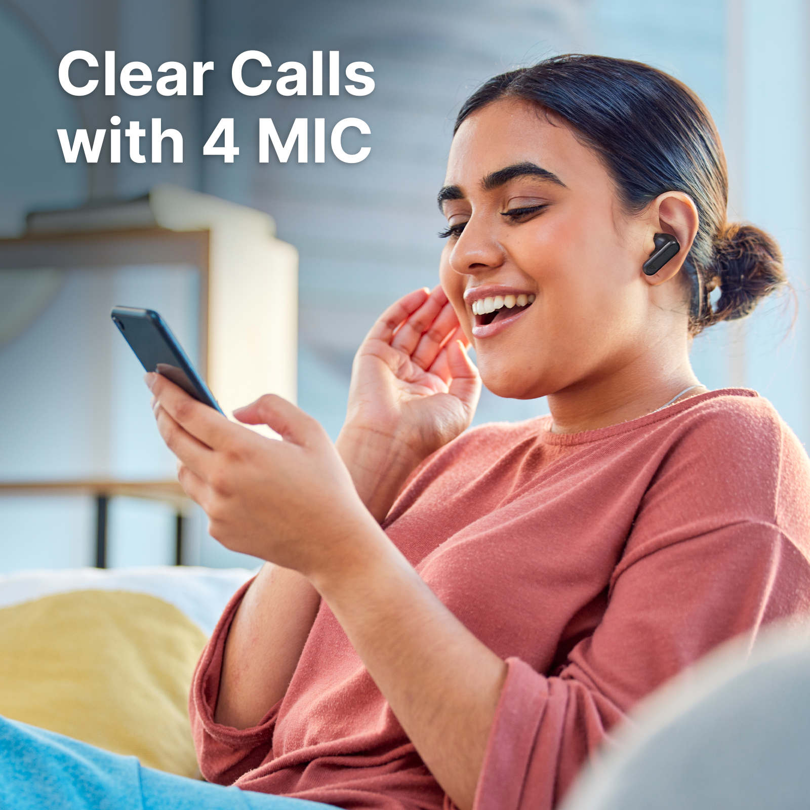 Experience lag-free audio with Air Pro wireless earbuds, designed for gaming and HD calls.