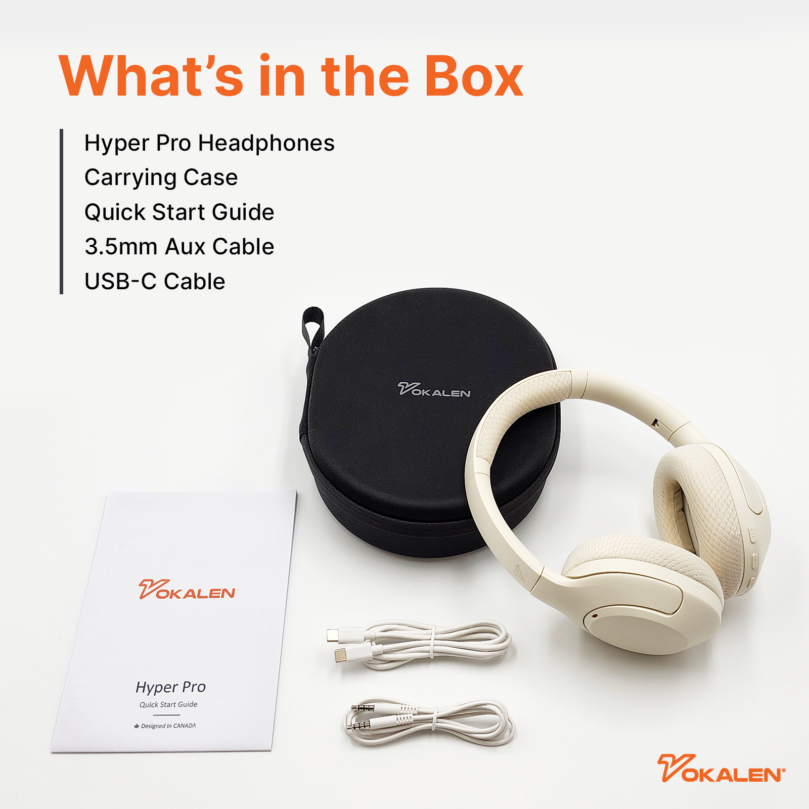 Hyper Pro over-ear headphones with built-in microphones for crystal-clear voice calls.
